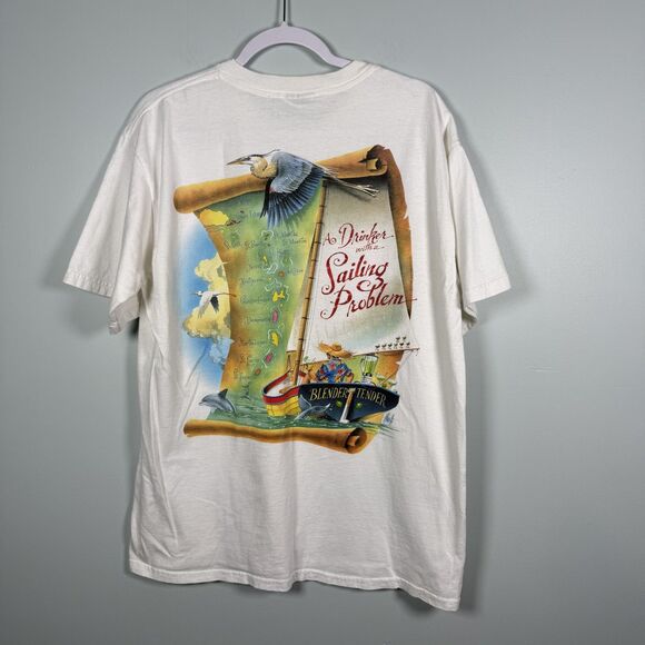 Jimmy Buffet Other - Vintage Caribbean Soul T Shirt Jimmy Buffet Size L Sailing Map Sailboat